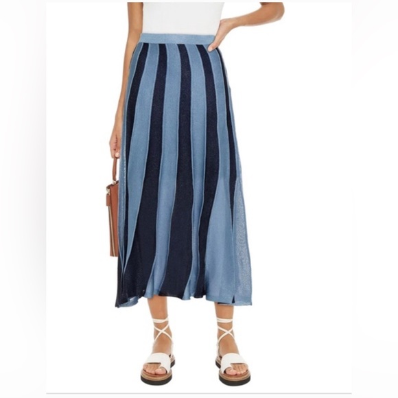 Sandro midi/maxi skirt blue shimmer - Picture 1 of 3